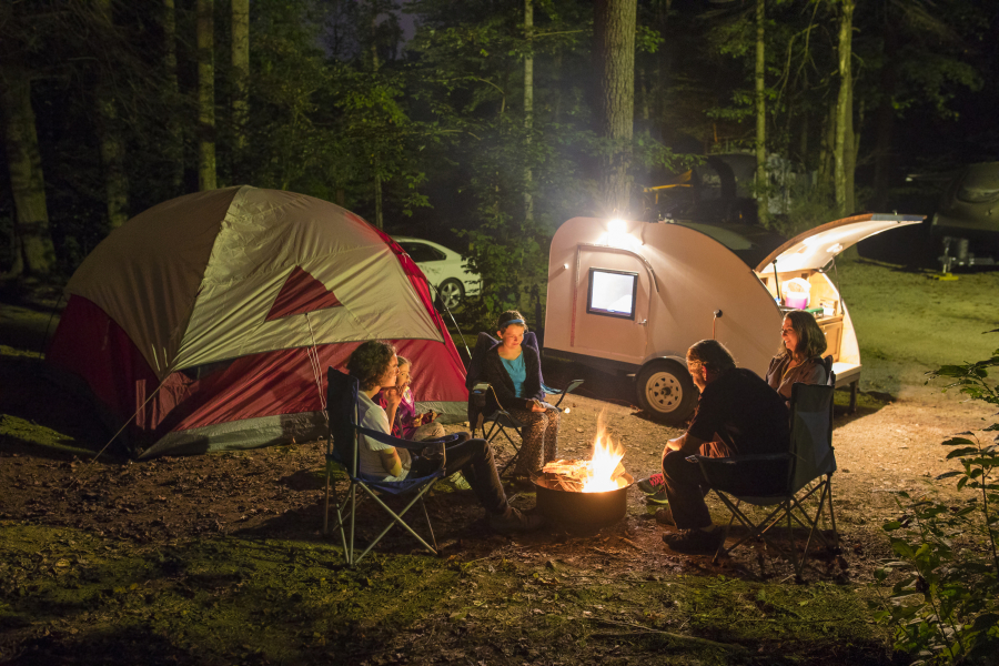 feu de camp au camping de la drôme