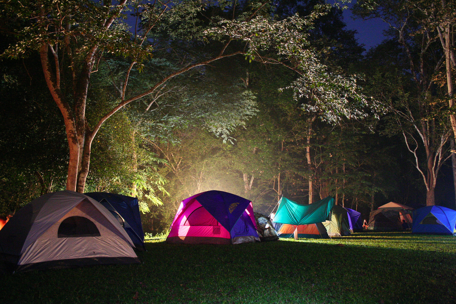 tente en camping Aveyron